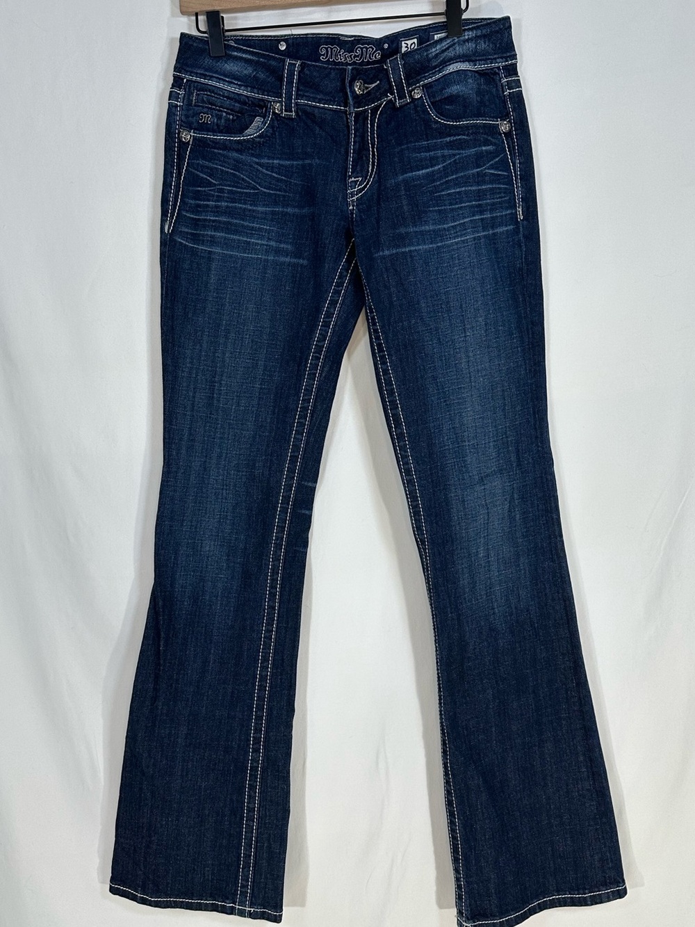 Miss Me Jeans Bootcut Fleur De Lis Detail Size 30  Western Coastal Cowgirl Bling
